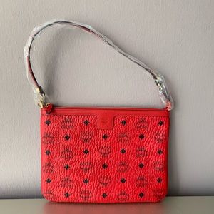 MCM Medium Logo Crossbody Pouch Bag